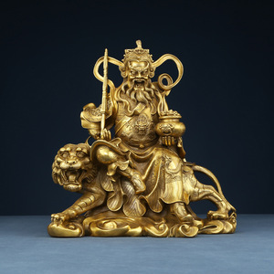 Figura de Zhao Gongming, Dios de la Riqueza, en Latón, Montando en un Tigre, Estatua de Feng Shui, Decoración de Interiores, Regalo para el Hogar u Oficina - Product Image 3