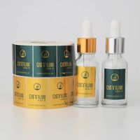 Impression de logo de luxe, étiquettes personnalisées pour flacons d'huiles essentielles, cosmétiques, autocollants imperméables pour produits