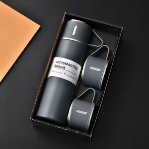Thermos isotherme en acier inoxydable 304 de 500 ml avec 3 couvercles, ensemble cadeau personnalisable - Product Image 3