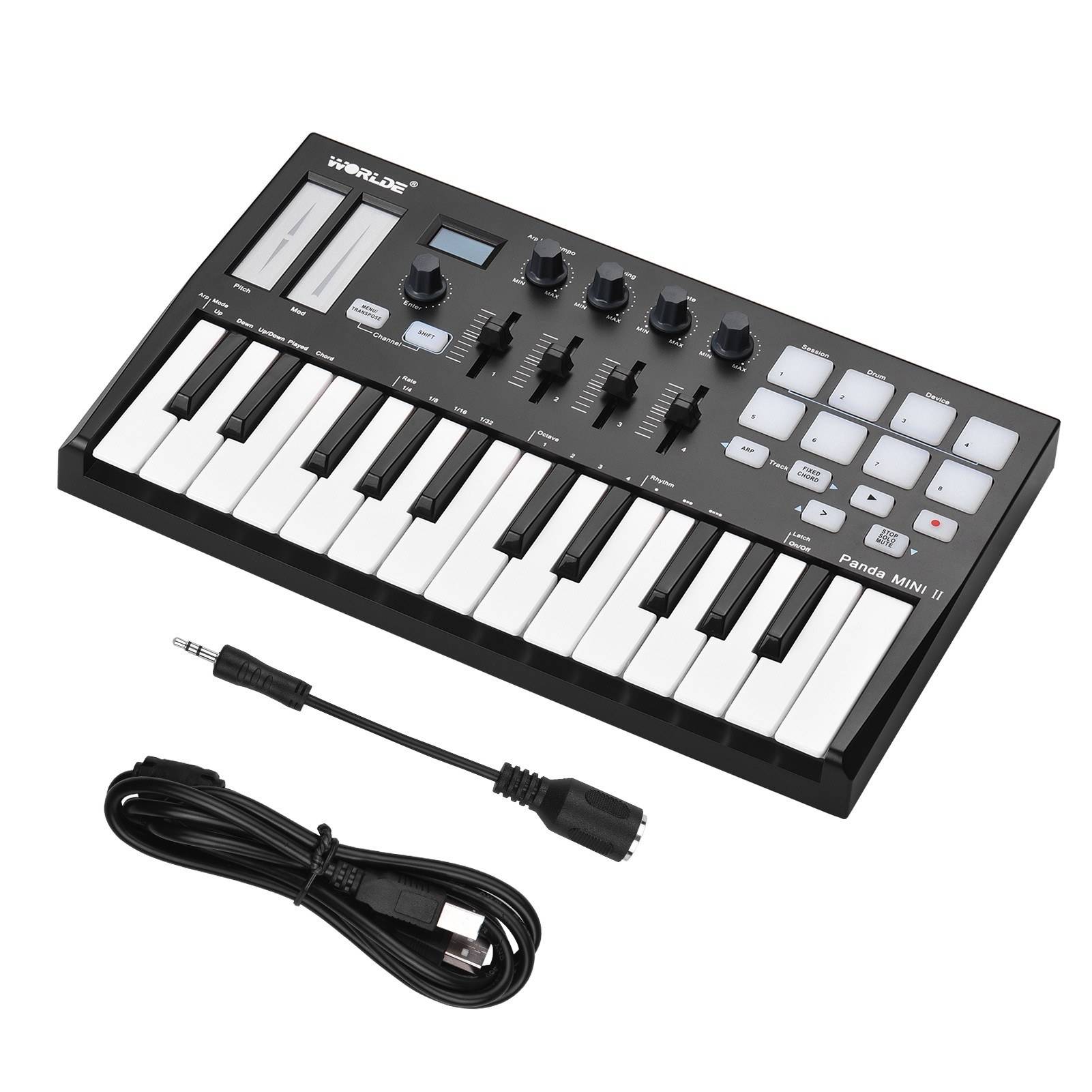WORLDE Panda MINI II - Portable 25-Key USB MIDI Keyboard