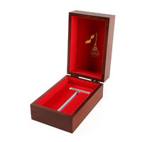 Cajas de Perfume de Madera Marrón con Acabado Brillante y Logotipo Personalizado, Caja de Perfume de Madera de Lujo para un Solo Frasco, Empaque de Regalo