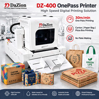 Imprimante pour boîtes 30m/min, machine d'impression d'emballages en carton pour sacs en papier, boîtes à pizza, imprimante haute vitesse DZ-400 à passage unique