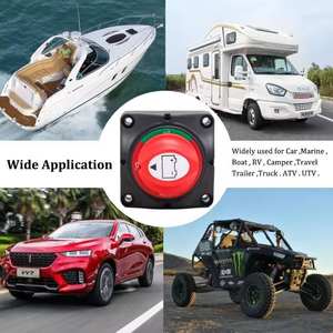 Interruptor Rotatorio Aislador <span class=keywords><strong>de</strong></span> Batería Doble <span class=keywords><strong>de</strong></span> 2 Polos, 12-48V CC, 275A, <span class=keywords><strong>de</strong></span> Alta Resistencia, Kit <span class=keywords><strong>de</strong></span> Desconexión <span class=keywords><strong>de</strong></span> Corriente para Coche, RV, Marino - Product Image 2