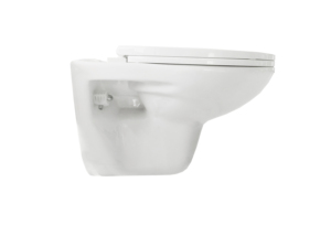Pour Medyag Luxe Moderne Rond Céramique Murale Allongée Toilette Double Chasse Réservoir Dissimulé avec P-Trap - Product Image 2