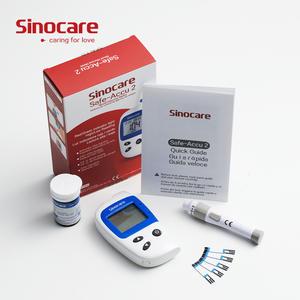 <span class=keywords><strong>Medidor</strong></span> <span class=keywords><strong>de</strong></span> <span class=keywords><strong>glucosa</strong></span> en sangre <span class=keywords><strong>Sinocare</strong></span> Safe-Accu2 con 50 tiras reactivas y lancetas para uso doméstico - Product Image 2