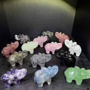 Kindfull bán buôn hỗn hợp pha lê voi khắc thủ công tinh thần chữa bệnh tinh thể khắc cho trang trí nội thất - Product Image 6