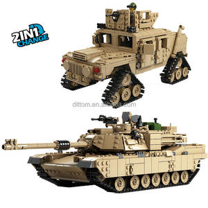 1/28 <span class=keywords><strong>M1A2</strong></span> SEP <span class=keywords><strong>ABRAMS</strong></span> tanque de batalla principal bloques de construcción 2IN1 vehículo de combate rastreado blindado DIY montaje ladrillo Juguetes - Product Image 1