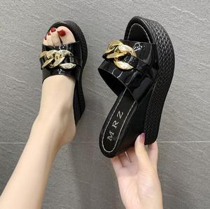 <span class=keywords><strong>Ciabatte</strong></span> <span class=keywords><strong>con</strong></span> Zeppa Spessa da Donna, Sandali Estivi alla Moda per Esterno <span class=keywords><strong>con</strong></span> <span class=keywords><strong>Catene</strong></span> - Product Image 6