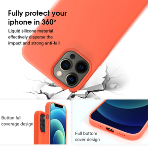 สำหรับ iPhone 13 Pro ฝาปิดโทรศัพท์มือถือไมโครไฟเบอร์ด้านในเคสแฟชั่นซิลิโคนเหลวสัมผัสนุ่มสำหรับ iPhone 14 15 16 Pro - Product Image 3