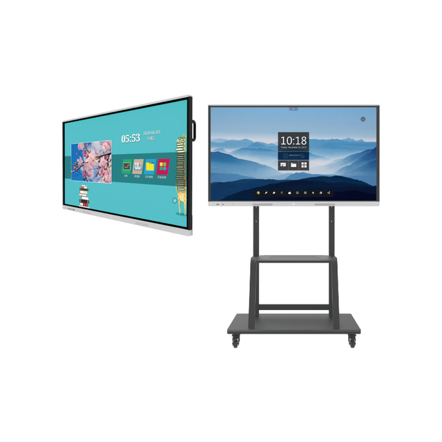 Interactive Touch Screen Smart Whiteboard Digital Teaching Display Interactive Conference Flat Panel With Mobile Stand