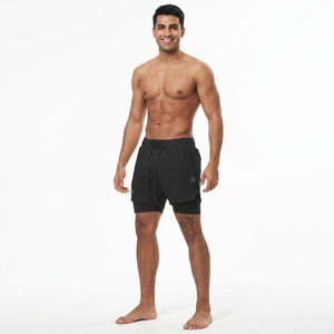 Pantalones cortos transpirables de secado rápido para hombre, novedad en pantalones cortos 2 en 1 para entrenamiento de correr para hombre, envío para MenDDP - Product Image 1