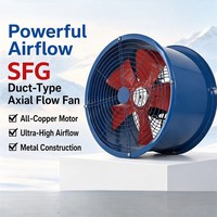 Ventilateur axial cylindrique de type conduit personnalisé, industriel, haute puissance, pour l'évacuation de fumée, anti-explosion, en fer électrique