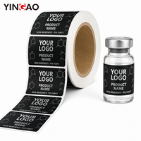 Étiquettes personnalisées pour flacons en rouleau 3ml 5ml 10ml, imperméables, adhésion forte, résistantes aux basses températures, assorties aux boîtes, forte adhérence