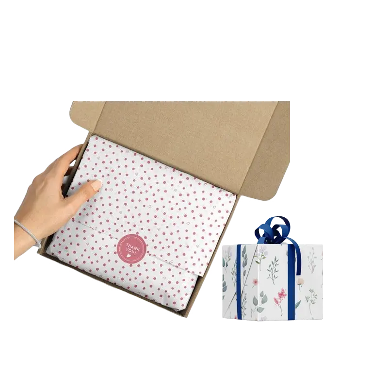 Logo personalizzato stampato regalo Eco Packaging sottile morbido carta da imballaggio di lusso carta da imballaggio per alimenti gioielli orologio 4x4 14x20 15x20