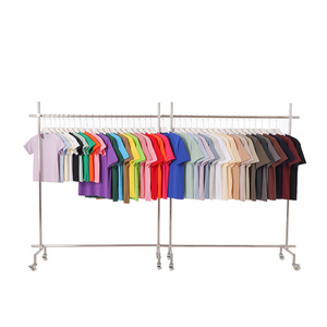 T-shirts unisexe en coton épais 230g, couleur unie, manches courtes, coupe ample, pour enfants, hommes et femmes. - Product Image 2