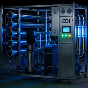 Equipo de Tratamiento de Agua Ultrapura EDI para Producción de Lentes Ópticas con Diseño CIP/SIP, Capacidad de 250L-10000L, 1 Año de Garantía - Product Image 1