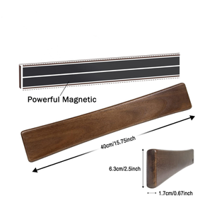 <span class=keywords><strong>Porte</strong></span>-<span class=keywords><strong>couteau</strong></span> magnétique en bois massif fait à la main pour mur - Product Image 4