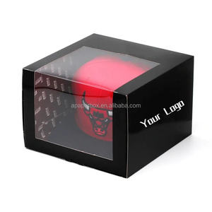 Caja de sombrero de tablero Kraft personalizada con tapa transparente al por mayor gorra de béisbol personalizada biodegradable cajas de envío - Product Image 3