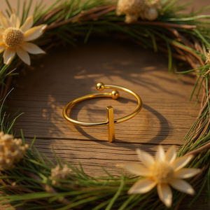 Anneau en acier inoxydable en forme de lettre I, accessoire de bijoux tendance unisexe pour la création de couronnes - Product Image 2