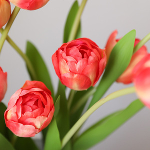 Vente en gros de <span class=keywords><strong>fleurs</strong></span> <span class=keywords><strong>artificielles</strong></span> en forme de tulipe à 3 têtes, tiges de tulipes <span class=keywords><strong>artificielles</strong></span> de 65 cm pour la décoration de vases à la maison, les bouquets de mariage, les arrangements floraux - Product Image 3