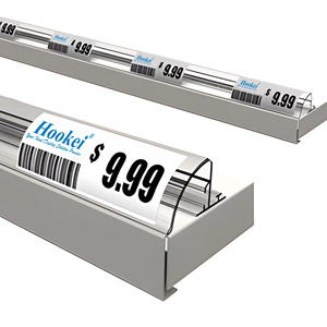 High-Clarity Adhesive Shelf Label <b>Holder</b> Plastic Data Strip for Grocery Store Inventory <b>Control</b> and Price Display - Product Image 1