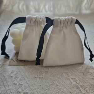 Bolsa de Lona de Algodón Orgánico Natural con Cordón y Logotipo Personalizado, Bolsa de Embalaje Ecológica, Bolsa para Joyería - Product Image 6