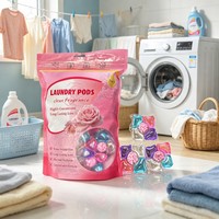 Lessives en capsules OEM 5-en-1, parfum longue durée, lavage en machine, solubles dans l'eau, multifonctions, vente en gros