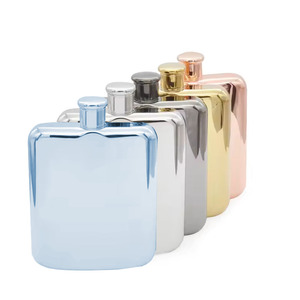 Argent Cuivre Doré Hip Flask Carré Flacon Poche Bouteille Whisky Liqueur Flacon Anti-Fuite Extérieur pour <span class=keywords><strong>Kilbeggan</strong></span> Kilchoman - Product Image 1
