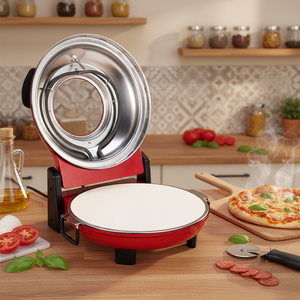YIDA MHMF 9515 12 Zoll Großer Stahlofen für Pizza, Mini-Pizzasteinofen, Neuer Mini-Elektro-Pizzaofen für Zuhause - Product Image 1