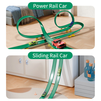 Pista de Carreras Antigravedad Flexible para Niños, Pistas de Carreras Portátiles Enrollables con Ventosas, Pista de Carreras de Plástico Suave para Armar, Juguetes