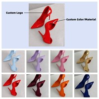 OEM/ODM Talons Aiguilles Luxus Slip-on Pumps mit Spitzer Zehenpartie und Seitlichem Hohldesign aus Lackleder für Damen mit Hohem Absatz