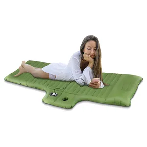 Oem New Arrival Multifunções Ao Ar Livre Inflação Automática Portátil Air Bed Pad Camping Foldong Dormir Mat Com Suporte De Copo