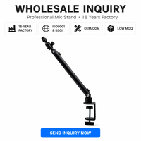 BoXiang 18-Yr BSCI OEM Gaming Mic Boom Arm No-Sag Gear Lock Heavy Duty Aluminum Desk Mount untuk Twitch YouTube Live Streaming