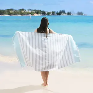 Turkish Towel 100% Cotton Turkish Beach Towel Peshtemal Turkish Hammam Towel For Beach