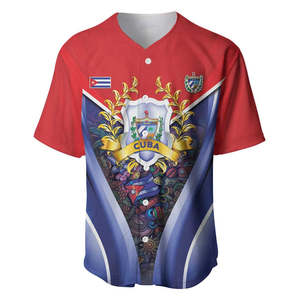 Camiseta de béisbol personalizada del Día de la independencia de <span class=keywords><strong>Cuba</strong></span> 1868 <span class=keywords><strong>Tocororo</strong></span> con mariposa blanca, camiseta de béisbol de poliéster <span class=keywords><strong>Cuba</strong></span> al por mayor para hombres - Product Image 1