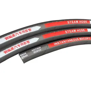 1/2/3/4 Inch Steel Wire Braided Industrial Rubber Steam Hose High Pressure/temperature Steam Hose