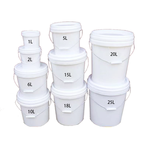 Bán Buôn 1L-33L Cấp Thực Phẩm Dày Vòng Thùng Rỗng Nhựa Sơn Xô <span class=keywords><strong>Container</strong></span> Sản Xuất Với Xử Lý Có Nắp Đậy - Product Image 1