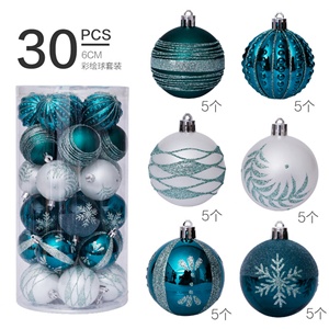 Decoraciones Navideñas, Juego de 30 Bolas de Navidad Pintadas con Formas Especiales de 6 cm, Adornos para Árbol de Navidad - Product Image 6