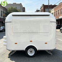 Remorque alimentaire mobile Goeasy avec cuisine en acier inoxydable et fibre de verre, écologique, résistante à la rouille, pour la restauration en plein air