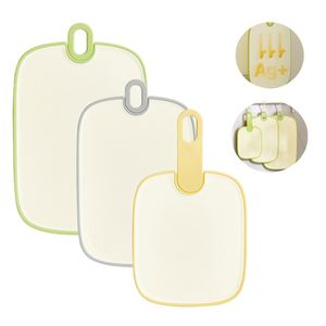 Double Sided Food Grade Chopping Boards with Handle Hook Hole Garlic Grater Non Slip Board for Meat Vegetables Fruits Fish - Product Image 1