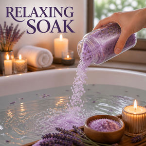 Sels de Bain Cristallins à la Lavande et au Magnésium <span class=keywords><strong>Epsom</strong></span> – Bain Minéralisé Riche en Minéraux pour Tous Types de <span class=keywords><strong>Peau</strong></span> - Product Image 2