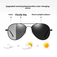 Lunettes de soleil polarisées photochromiques pour hommes, lunettes de conduite, protection UV jour et nuit