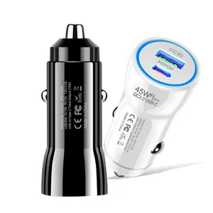 Cargador de Coche de 45W con Doble Puerto USB C PD3.0 QC3.0, Adaptador de Carga Rápida con Protección de Seguridad Avanzada, Compatible con Vehículos de 12V y 24V, 1 Unidad - Product Image 5