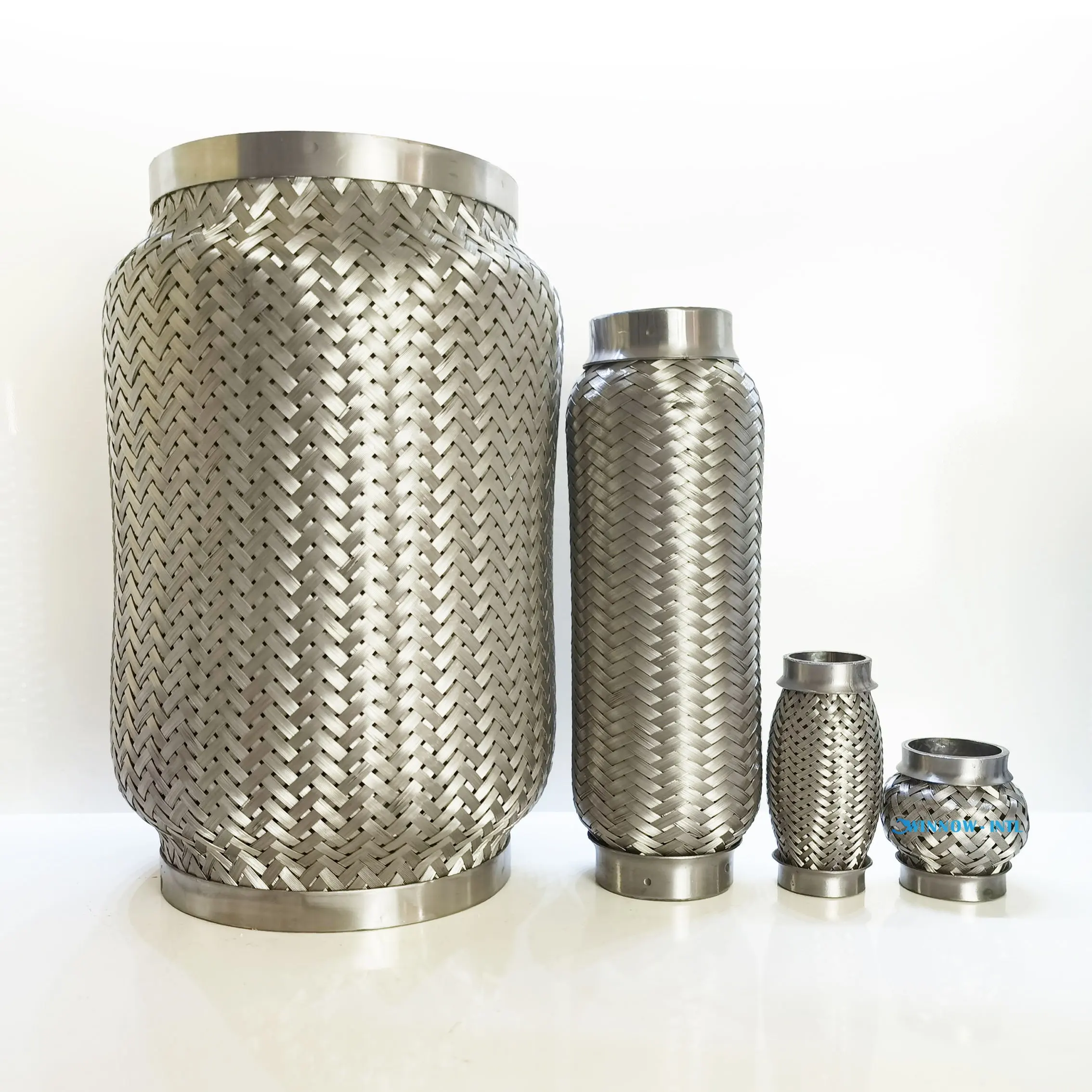 Automotive Exhaust System Stainless Steel Perforated Exhaust Flexible Mesh Pipe Corrugated Tube Pipe