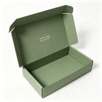 Caja de Cartón Negra Grande para Envíos de Ropa, con Logotipo Personalizado, Biodegradable, Impresa, Corrugada, para Embalaje