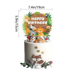 Personalizable <span class=keywords><strong>zorro</strong></span> y mapache cumpleaños bandera colgante flor Decoración Para Fiesta infantil al por mayor decoraciones de fiesta personalizadas - Product Image 5