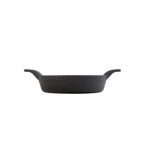 Assiette à dîner BBQ <span class=keywords><strong>en</strong></span> <span class=keywords><strong>fonte</strong></span> noire classique cuisson à <span class=keywords><strong>induction</strong></span> à gaz chaud Compatible casserole de torréfaction pré-assaisonnée <span class=keywords><strong>pour</strong></span> la cuisson - Product Image 5
