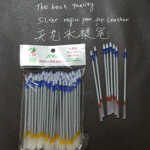 100 pcs/<span class=keywords><strong>lot</strong></span> <span class=keywords><strong>stylo</strong></span> rechargeable Mercury pour cuir Ect. <span class=keywords><strong>Stylo</strong></span> <span class=keywords><strong>de</strong></span> recharge argenté pour le marquage du cuir Stylos effaçables à l'eau Tissu Cuir - Product Image 4