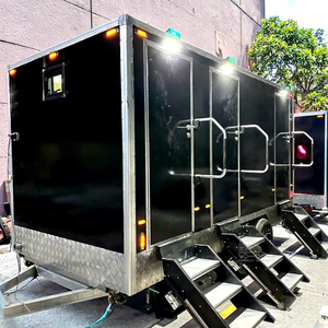 Movable Luxury Customized 3 Stall Outdoor Prefab Mobile <b>Portable</b> Restroom Trailer Toilet Vip With <b>Shower</b> - Product Image 1