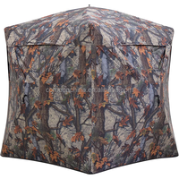 Tente de chasse pop-up portable OEM d'usine, une chambre, camouflage extérieur, quatre saisons, pour la chasse, abri au sol en polyester
